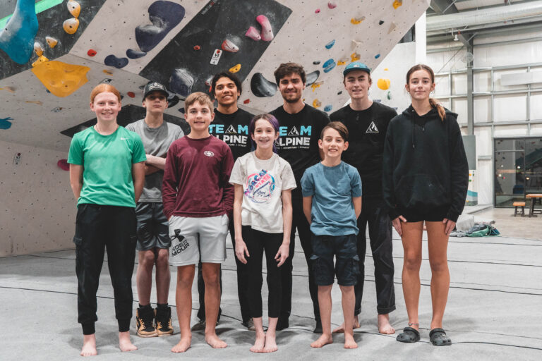 Team Alpine youth climbing team at Alpine Climbing in Ripon